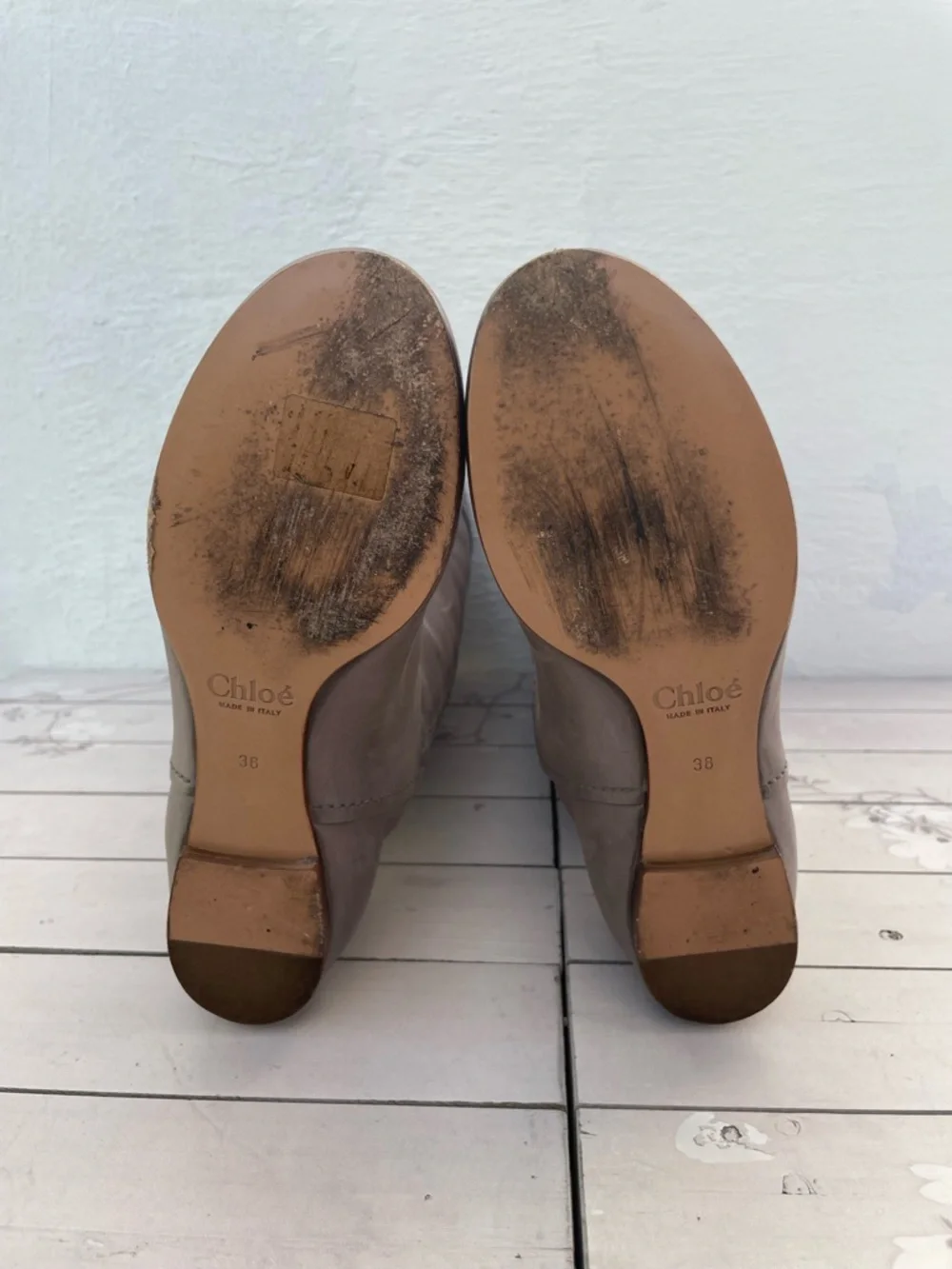 Chloe Gray Over-the-Knee Suede Boots